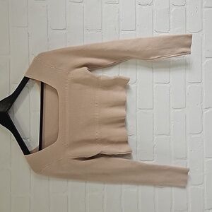 2/$10 Cropped, square neck, sweater